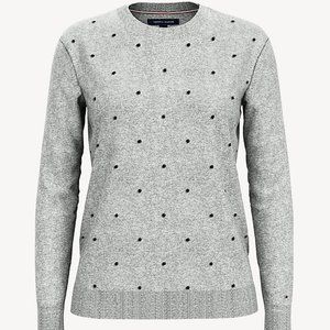 Tommy Hilfiger Grey Polka dot sweater